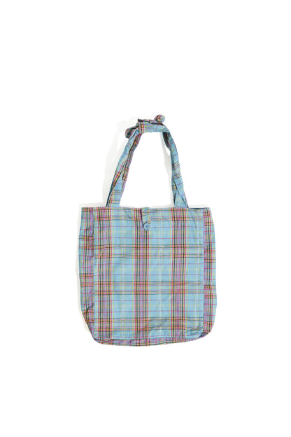 Plaid Beach Tote Bag