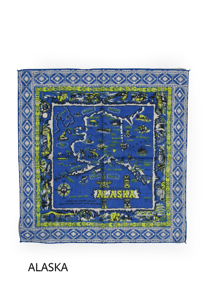 Map print bandana /48cm/9type