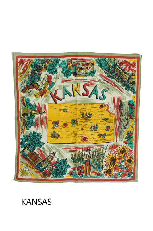 Map print bandana /48cm/9type