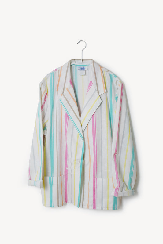70's U.S.A. Stripe Roll Up Jacket