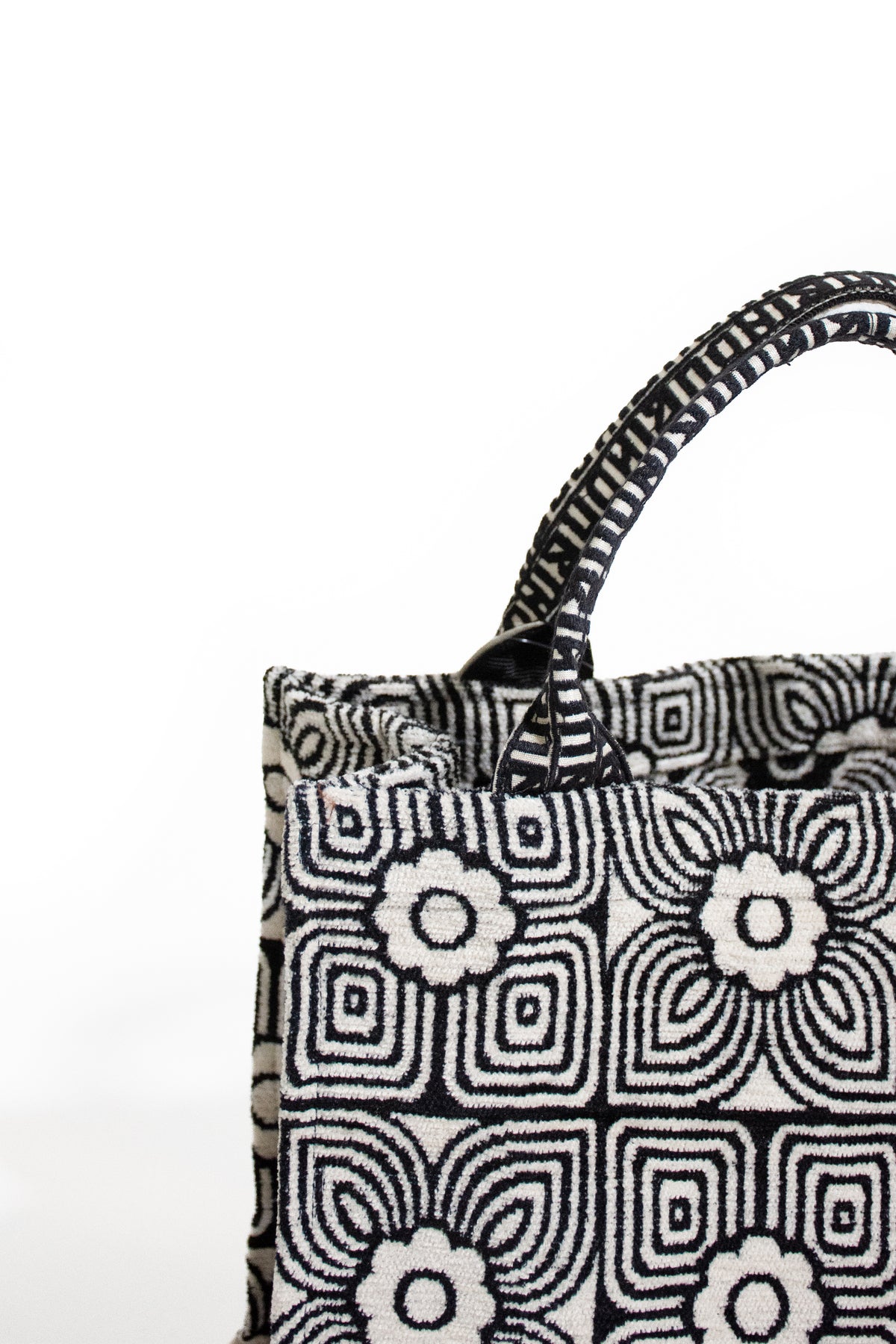 Demo Flower Jacquard Small Book Tote