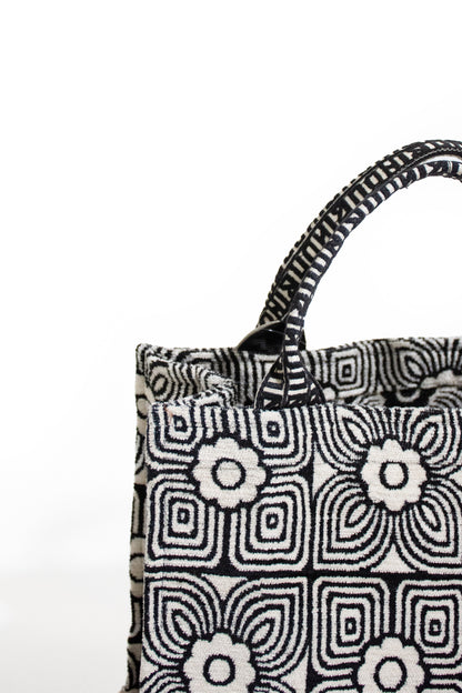 Demo Flower Jacquard Small Book Tote