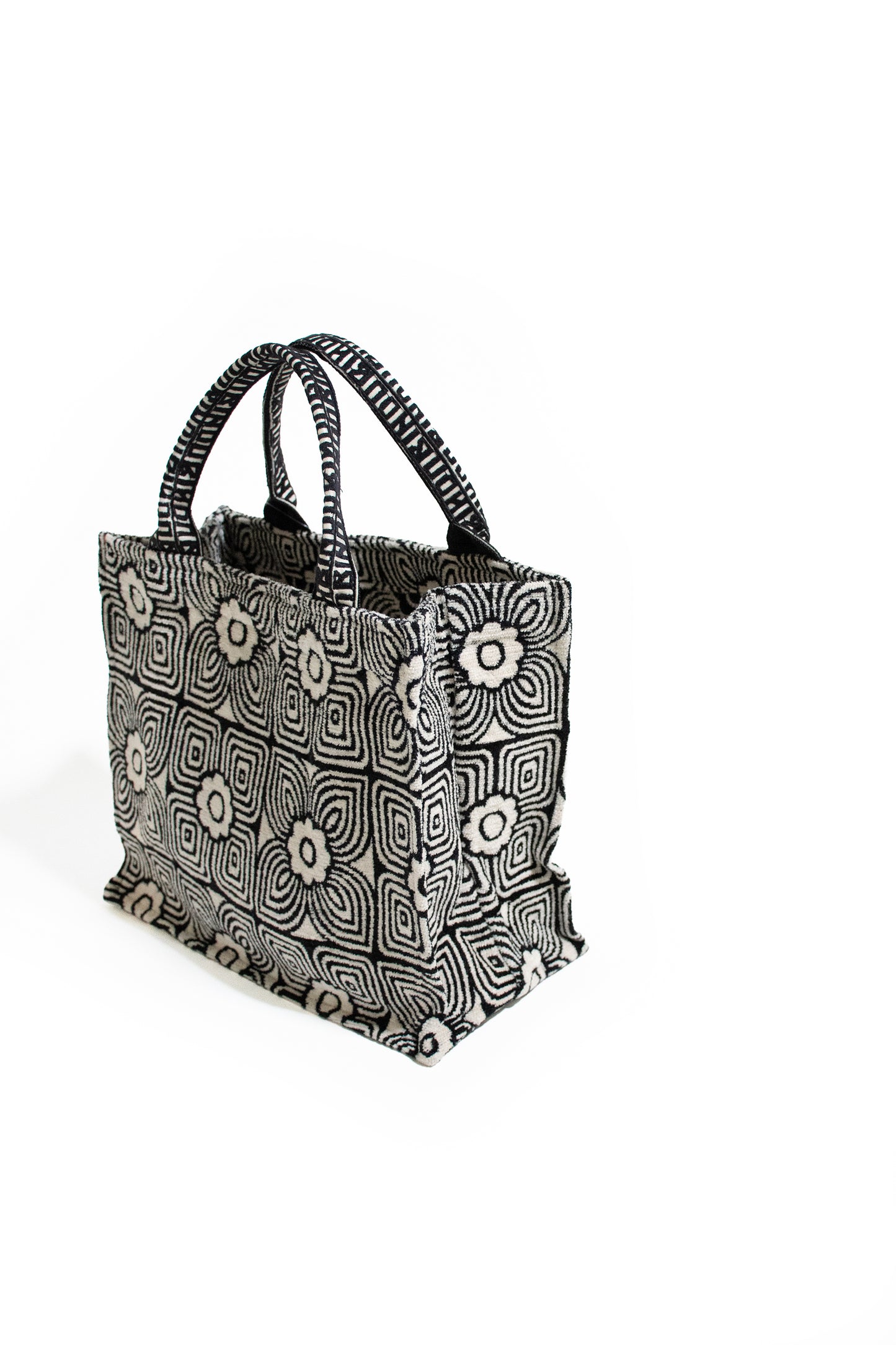 Demo Flower Jacquard Small Book Tote