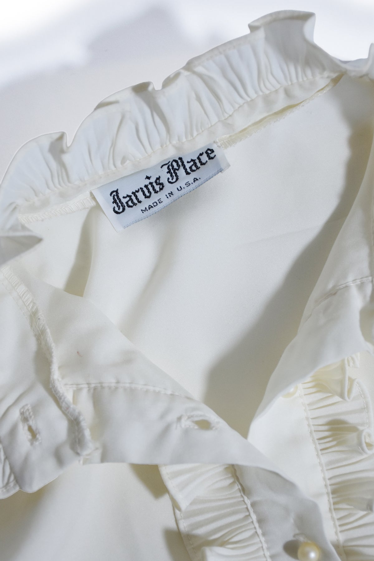 Vintage Ruffled Stand Blouse