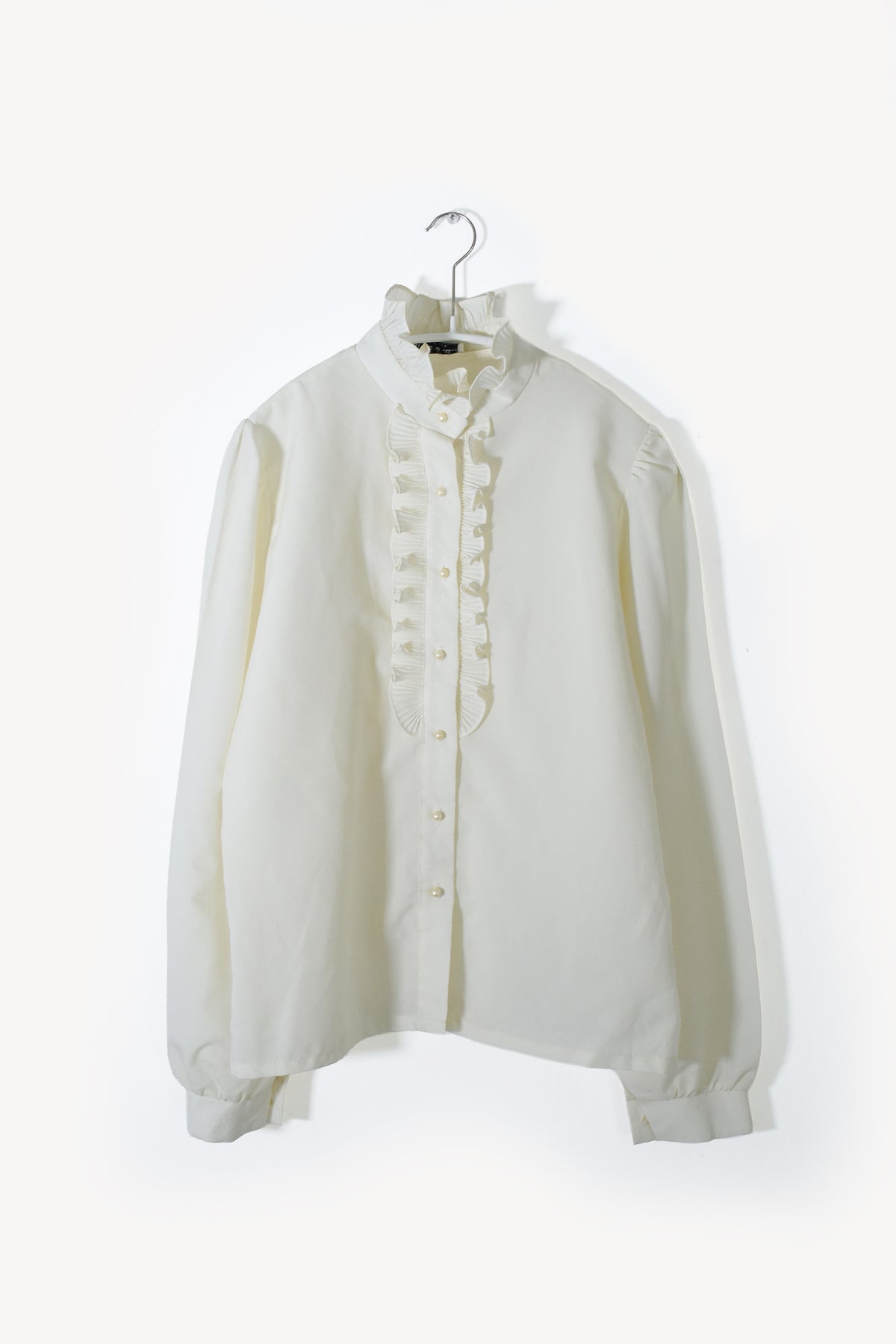 Vintage Ruffled Stand Blouse