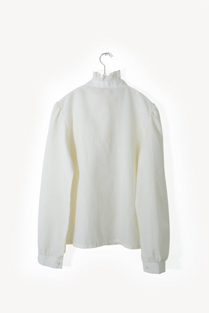 Vintage Ruffled Stand Blouse