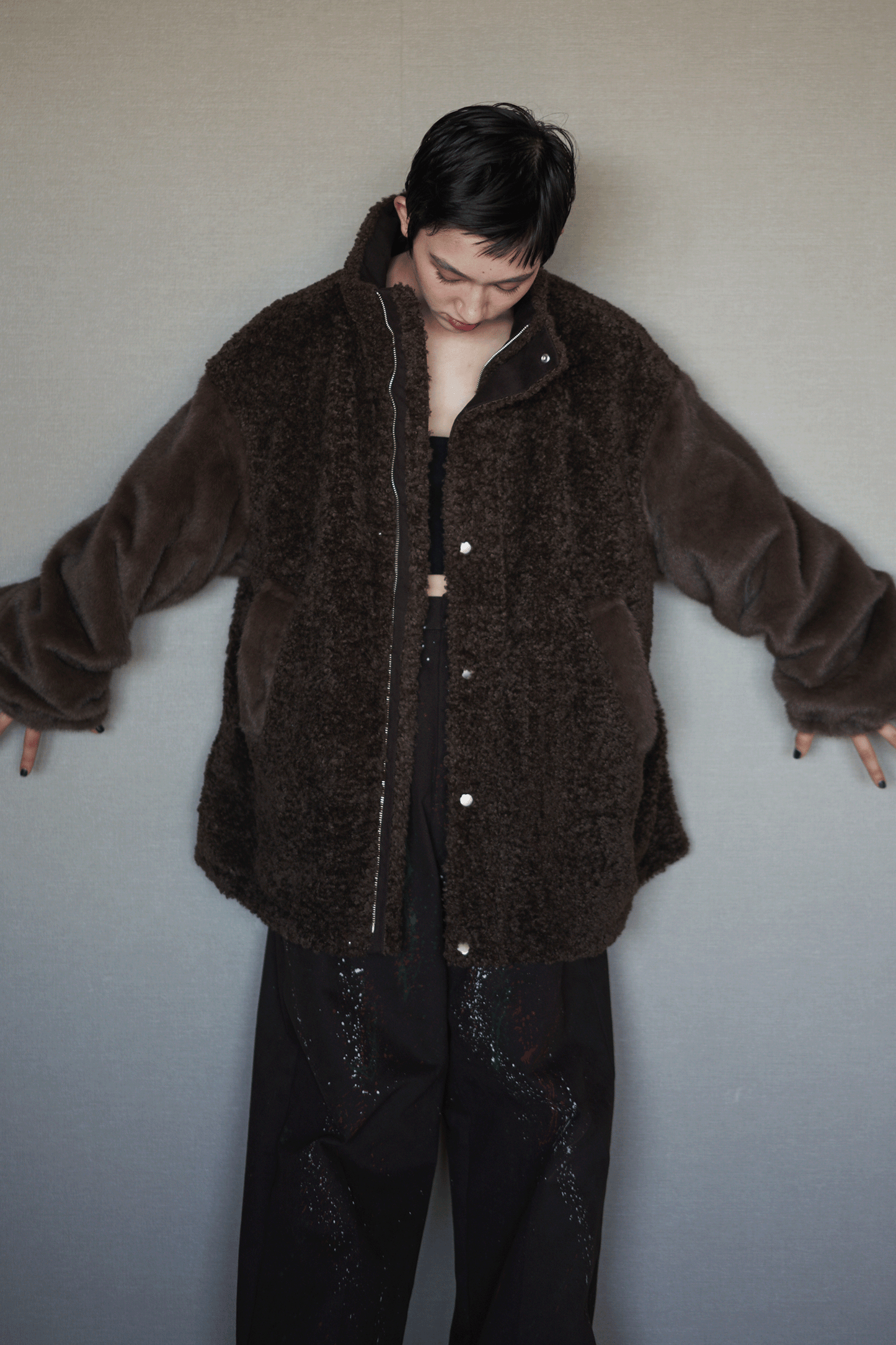 Two faced blouson coat  <12/9再入荷予定>