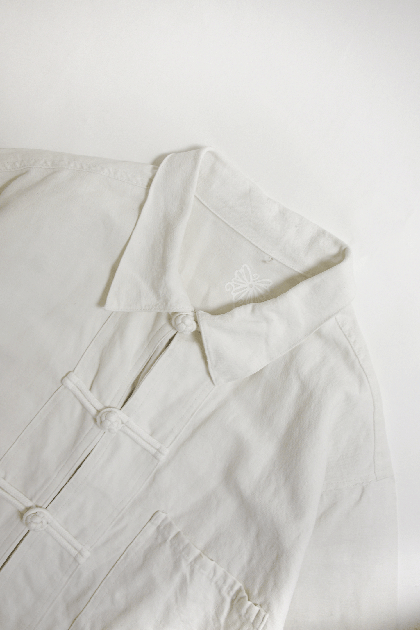 Antique 40's French linen Chinese jacket/B