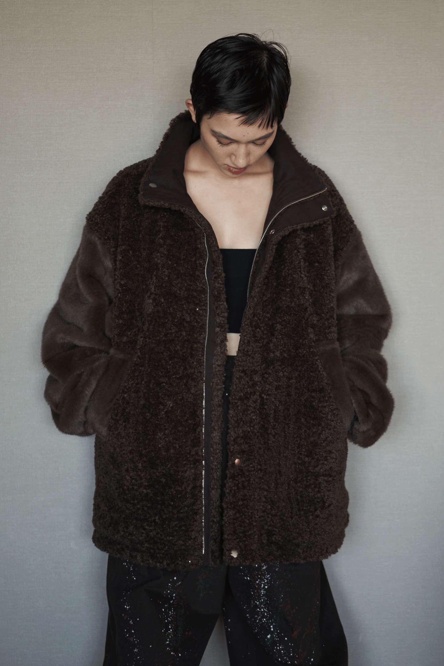 Two faced blouson coat  <12/9再入荷予定>