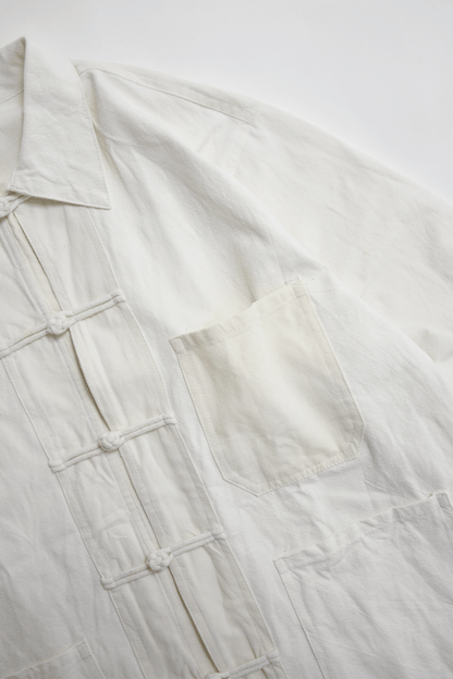 Antique 40's French linen Chinese jacket/A