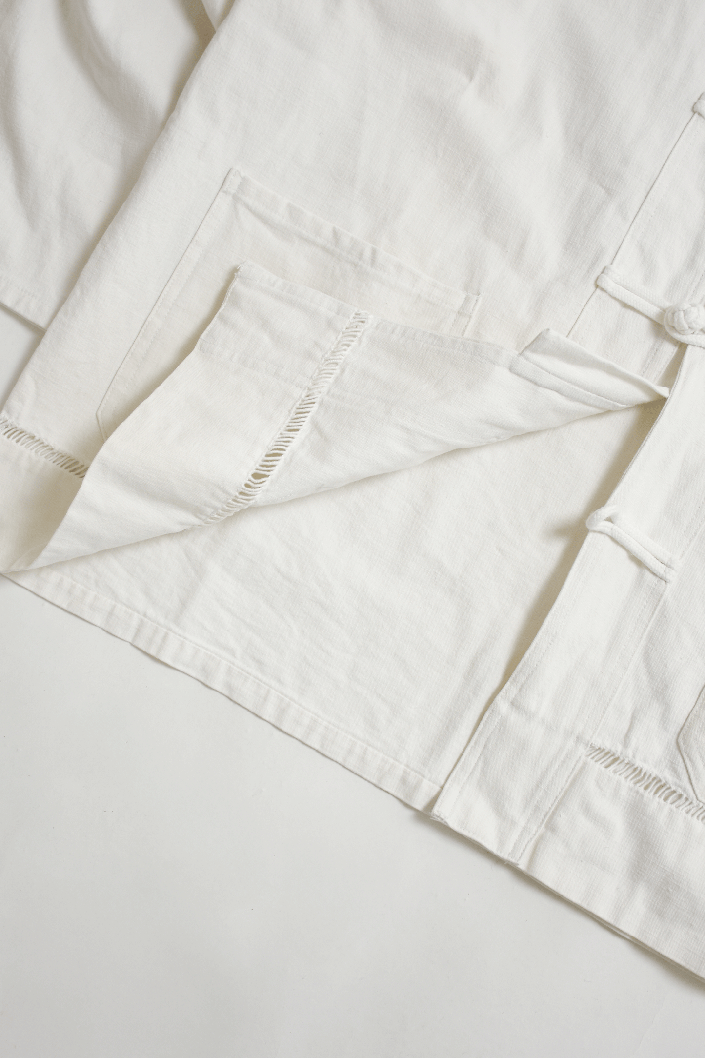 Antique 40's French linen Chinese jacket/C