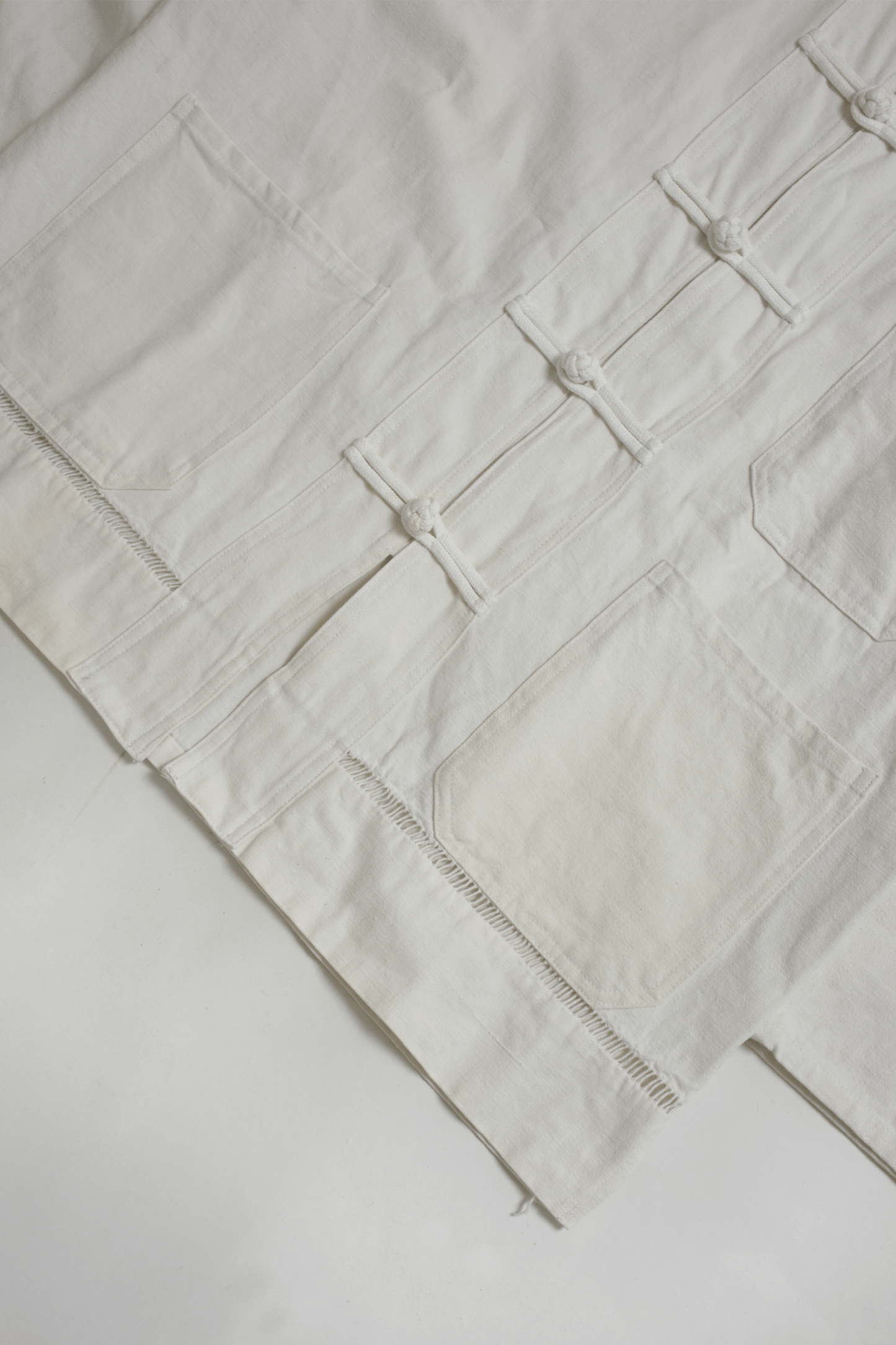 Antique 40's French linen Chinese jacket/C