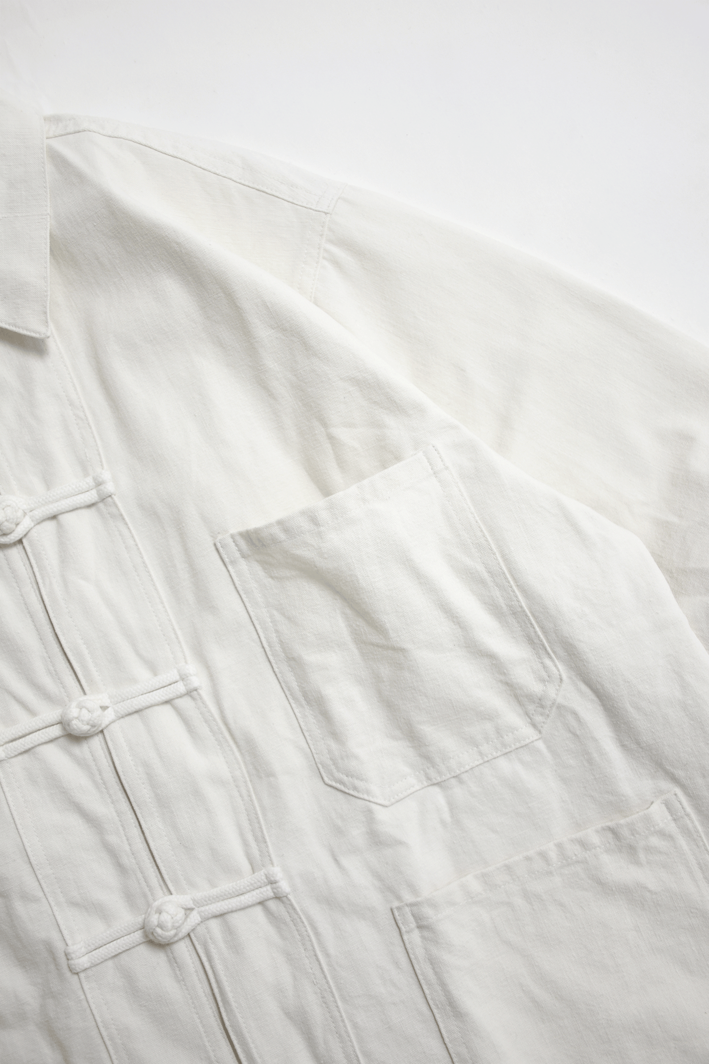 Antique 40's French linen Chinese jacket/C