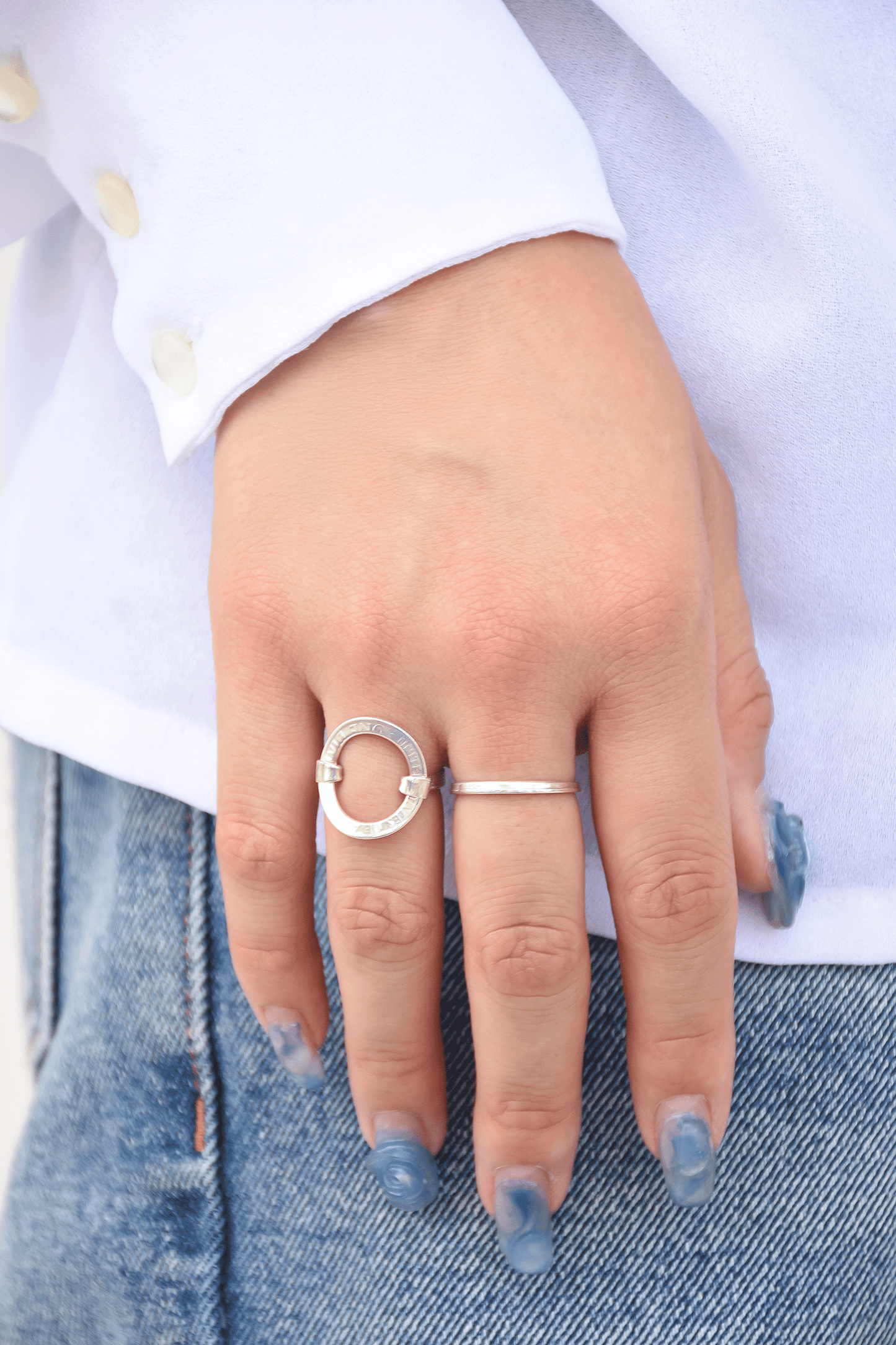 Cut-out Coin Ring /H-006