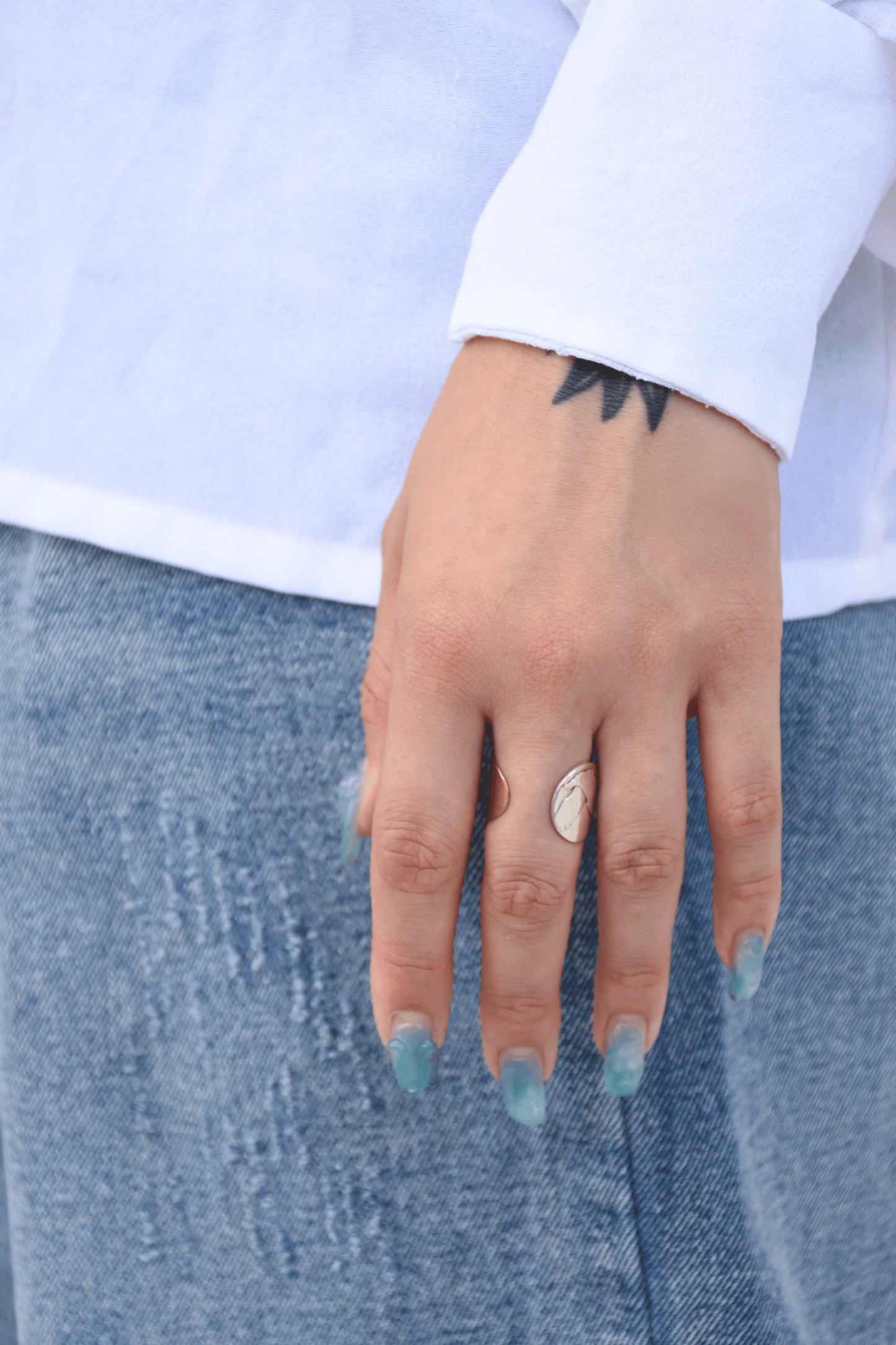 Flat Coin Ring /H-160