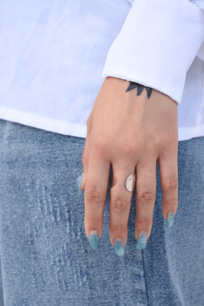 Flat Coin Ring /H-160