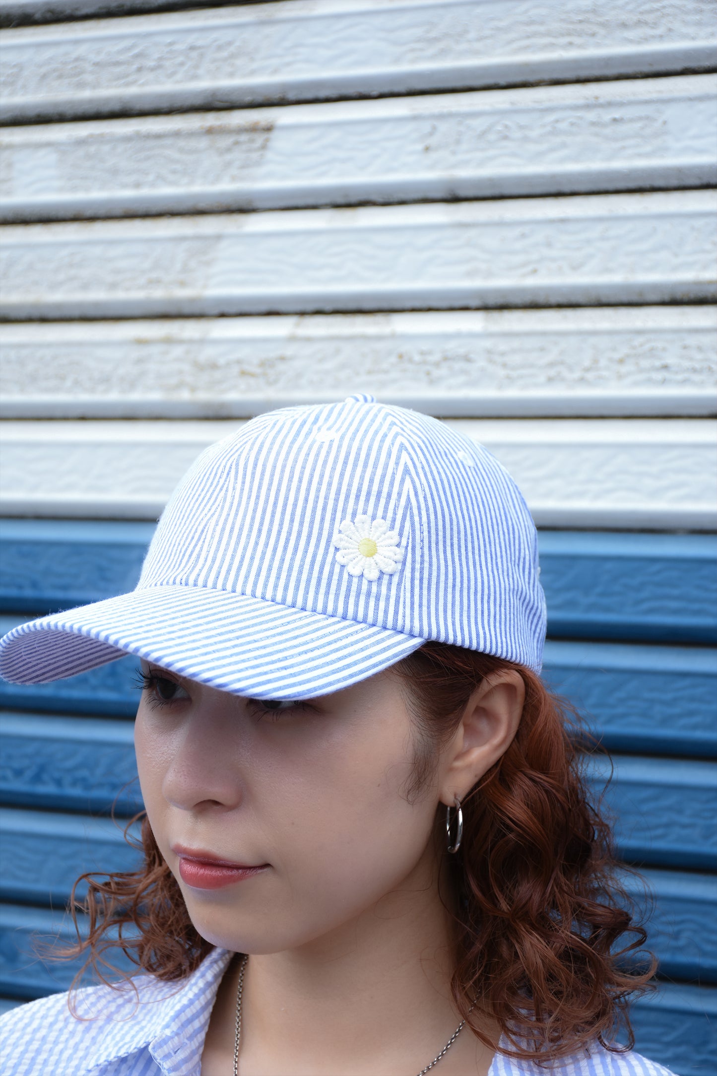 Flower Children Seersucker Cap