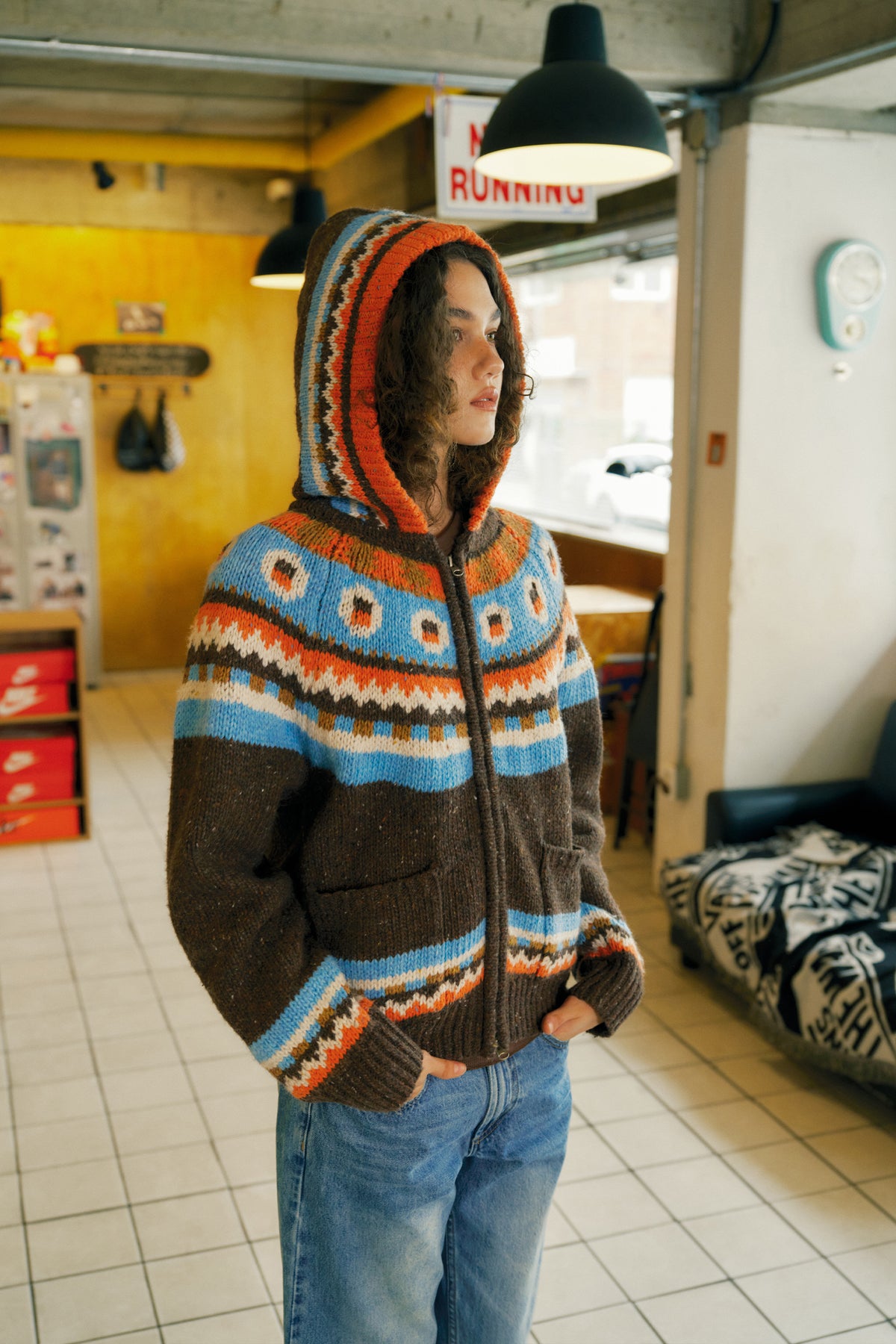 Kaya Neps Hoodie Brown